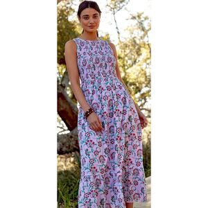 NWOT roller rabbit tulsi Emily floral smocked dress, small  $268